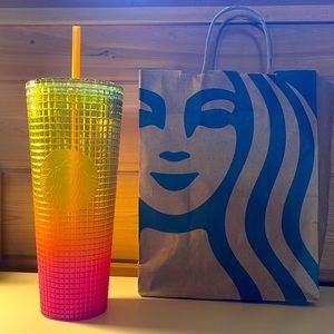 NEW Summer 2022 Tequila Sunset Starbucks cup with straw.